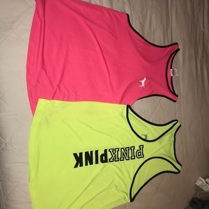 2 victoria secret (pink) tank tops